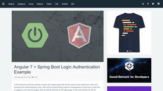 
                            3. Angular 7 + Spring Boot Login Authentication Example ...