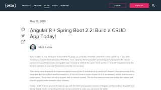 
                            2. Angular 8 + Spring Boot 2.2: Build a CRUD App Today ...