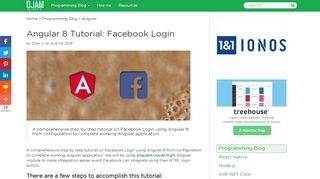 
                            7. Angular 8 Tutorial: Facebook Login - djamware.com