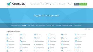 
                            8. Angular 8 UI Components - jQWidgets