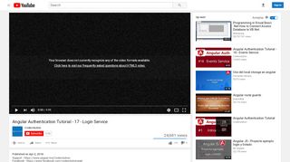 
                            10. Angular Authentication Tutorial - 17 - Login Service - YouTube