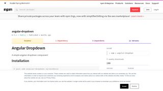 
                            6. angular-dropdown - npm