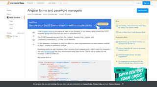 
                            2. Angular forms and password managers - Stack Overflow