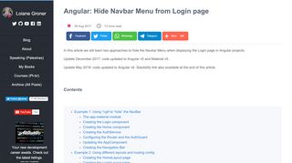 
                            10. Angular: Hide Navbar Menu from Login page