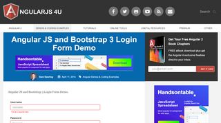 
                            11. Angular JS and Bootstrap 3 Login Form Demo | AngularJS 4U