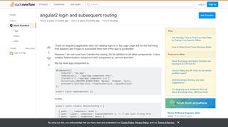 
                            4. angular2 login and subsequent routing - Stack Overflow