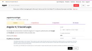 
                            8. angular4-social-login - npm