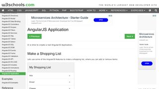 
                            5. AngularJS Application - w3schools.com