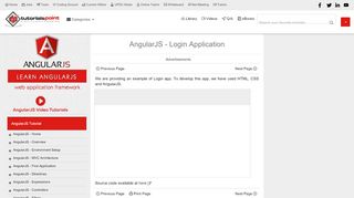 
                            1. AngularJS - Login Application - tutorialspoint.com