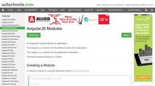 
                            4. AngularJS Modules - w3schools.com