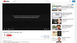 
                            2. AngularJS + MySQL Login App - Part 1 - YouTube