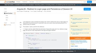 
                            1. AngularJS - Redirect to Login page and Persistence of …