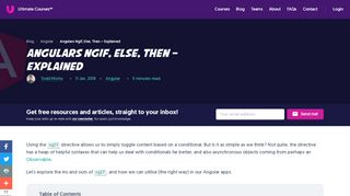 
                            7. Angulars NgIf, Else, Then - Explained | Ultimate Courses™