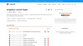 
                            4. angularx-social-login CDN by jsDelivr - A CDN for npm and GitHub