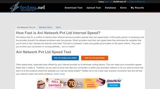 
                            7. Ani Network Pvt Ltd Speed Test - TestMy.net