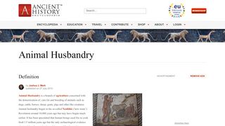 
                            8. Animal Husbandry - Ancient History Encyclopedia