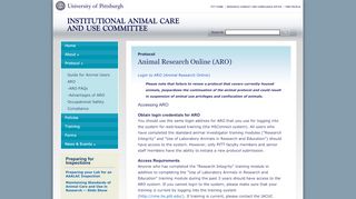 
                            2. Animal Research Online (ARO) | Institutional Animal Care and Use ...