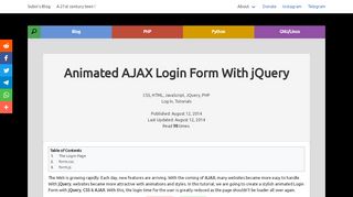 
                            4. Animated AJAX Login Form With jQuery - Subin's Blog