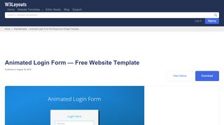 
                            4. Animated Login Form | Free Responsive Bootstrap Template ...