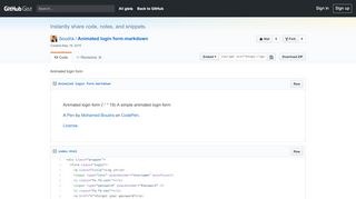 
                            4. Animated login form · GitHub