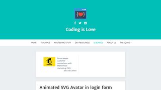 
                            5. Animated SVG Avatar in login form using GSAP - Coding is Love