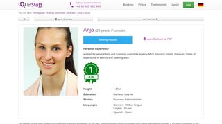 
                            5. Anja: 1 Job als Promoter - verschiedene Hostesseinsä ...