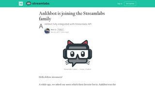 
                            4. Ankhbot is joining the Streamlabs family - Streamlabs Blog