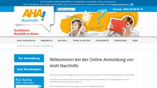 
                            3. Anmelden - AHA Nachhilfe