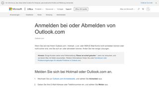 
                            8. Anmelden bei oder Abmelden von Outlook.com - Outlook