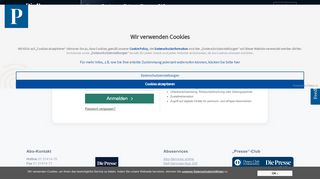 
                            2. Anmelden -Die Presse Aboservice