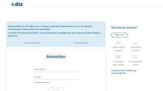 
                            3. Anmelden - E.DIS Netz GmbH