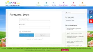 
                            5. Anmelden / Login | kinder.de