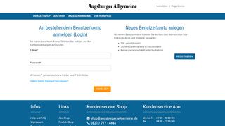 
                            4. Anmelden - meine.augsburger-allgemeine.de