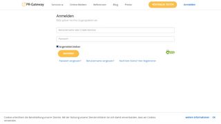 
                            3. Anmelden - pr-gateway.de