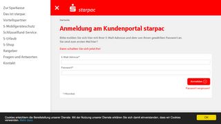 
                            7. Anmeldung am Kundenportal starpac