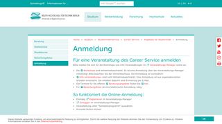 
                            6. Anmeldung: Beuth Hochschule für Technik Berlin