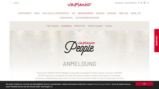 
                            6. Anmeldung für VAPIANO People | VAPIANO