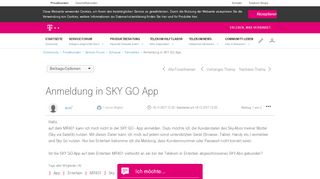 
                            2. Anmeldung in SKY GO App | Telekom hilft Community