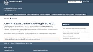 
                            2. Anmeldung - KLIPS 2.0 - Support