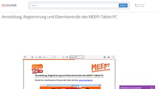 
                            1. Anmeldung, Registrierung und Elternkontrolle des MEEP ...