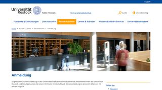 
                            2. Anmeldung - Universitätsbibliothek Rostock