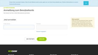 
                            8. Anmeldung zum Benutzerkonto - Login | Vexcash