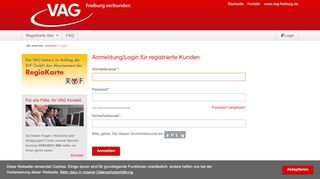 
                            6. Anmeldung/Login für registrierte Kunden - VAG AboOnline