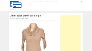 
                            6. Ann taylor credit card login - Credit card