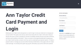 
                            11. Ann Taylor Credit Card Payment - Login - Address ...