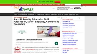 
                            1. Anna University Admission 2019: Application, Dates ...