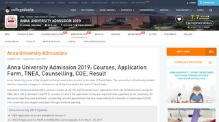 
                            3. Anna University Admission 2019: Courses, Application Form ...