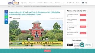 
                            4. Anna University B.Tech and B.Arch Admissions 2019 ...