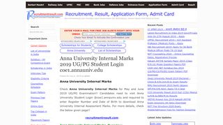 
                            11. Anna University Internal Marks 2019 UG/PG Student Login ...