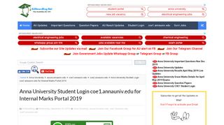 
                            11. Anna University Student Login coe1.annauniv.edu for ...